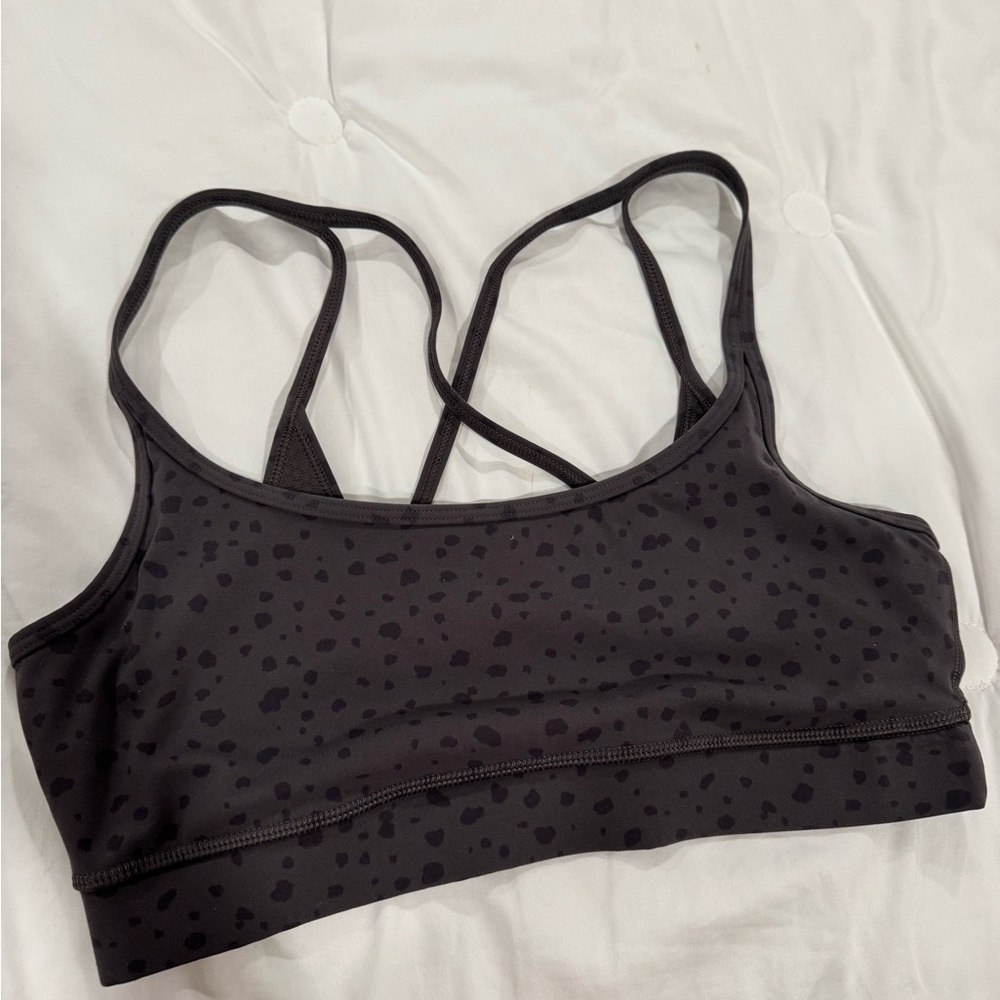 Vuori Charcoal Patterned Sports Bra